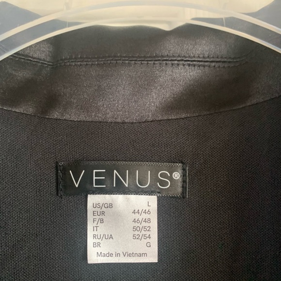 Venus black sequin tuxedo romper size L - Picture 2 of 4